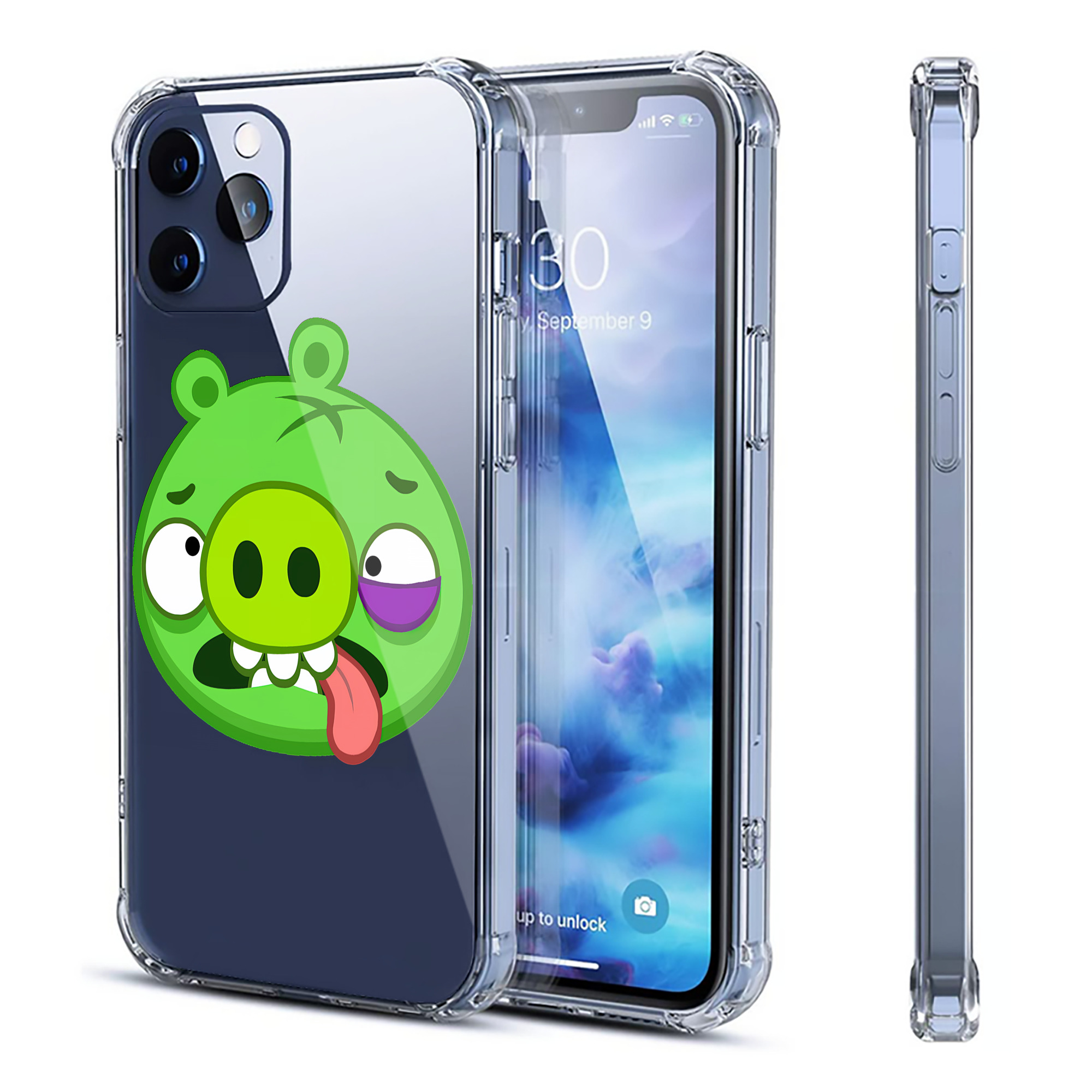 （画像用） Angry Birds アングリーバード 【iPhone 12シリーズ対応】透明スマホケース（クリアソフトケース）